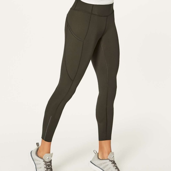 lululemon athletica Pants - Lululemon Fast & Free 7/8 Pants Olive